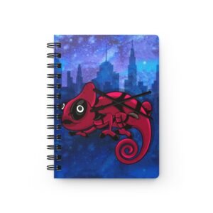 Chamo Pop Art - Marvel Superhero Deadpool Spiral Bound Journal, Cute Chameleon Design, Creative Writing Notebook, Urban Art Stationery, Gift for Artists, Unique Journal, Sketchbook