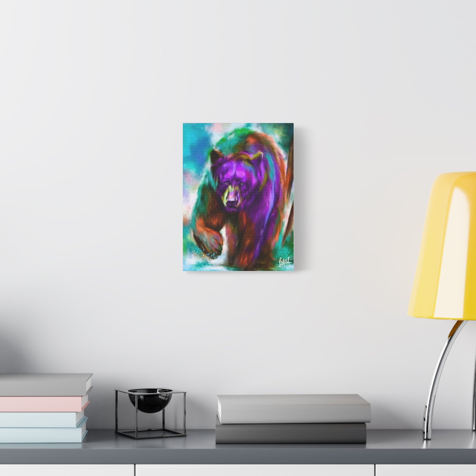 Animal Art Canvas - Portrait Vibrant Bear Canvas Art, Colorful Wall Decor, Animal Lover Gift, Colorful Home Decor, Wildlife Artwork, Unique Art Piece - Image 7