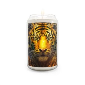 Candle -  Tiger Scented Soy Candle, Aromatic Home Decor, Gift for Animal Lovers, Birthday, Relaxation, Eco-Friendly Soy Wax