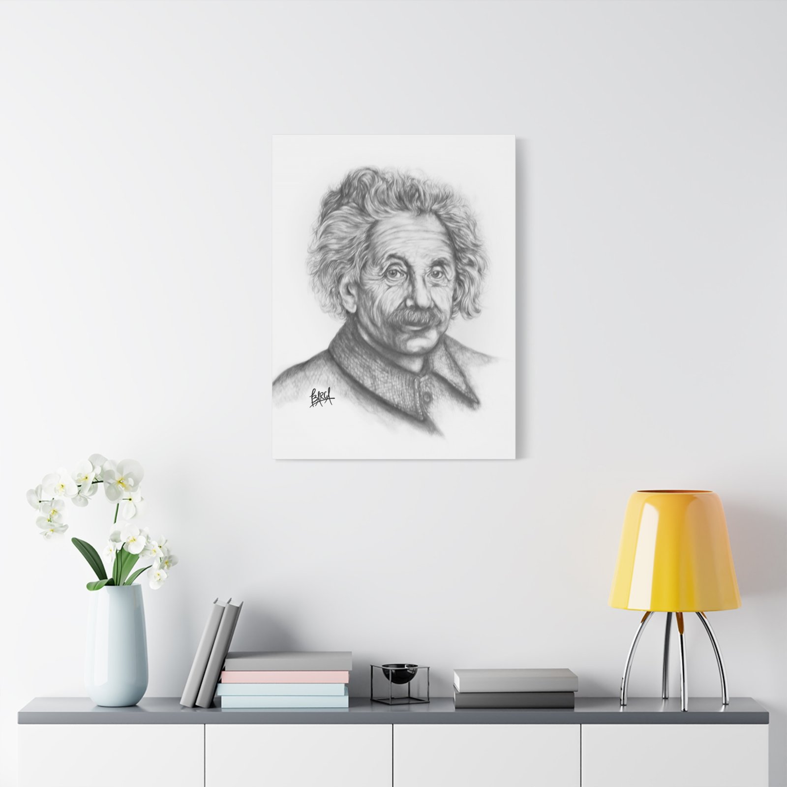 Graphite Pencil Sketch - Stylish Matte Canvas Print, Einstein Art Decor, Wall Art, Office Decor, Educational Gift, Art Lover Gift - Image 39