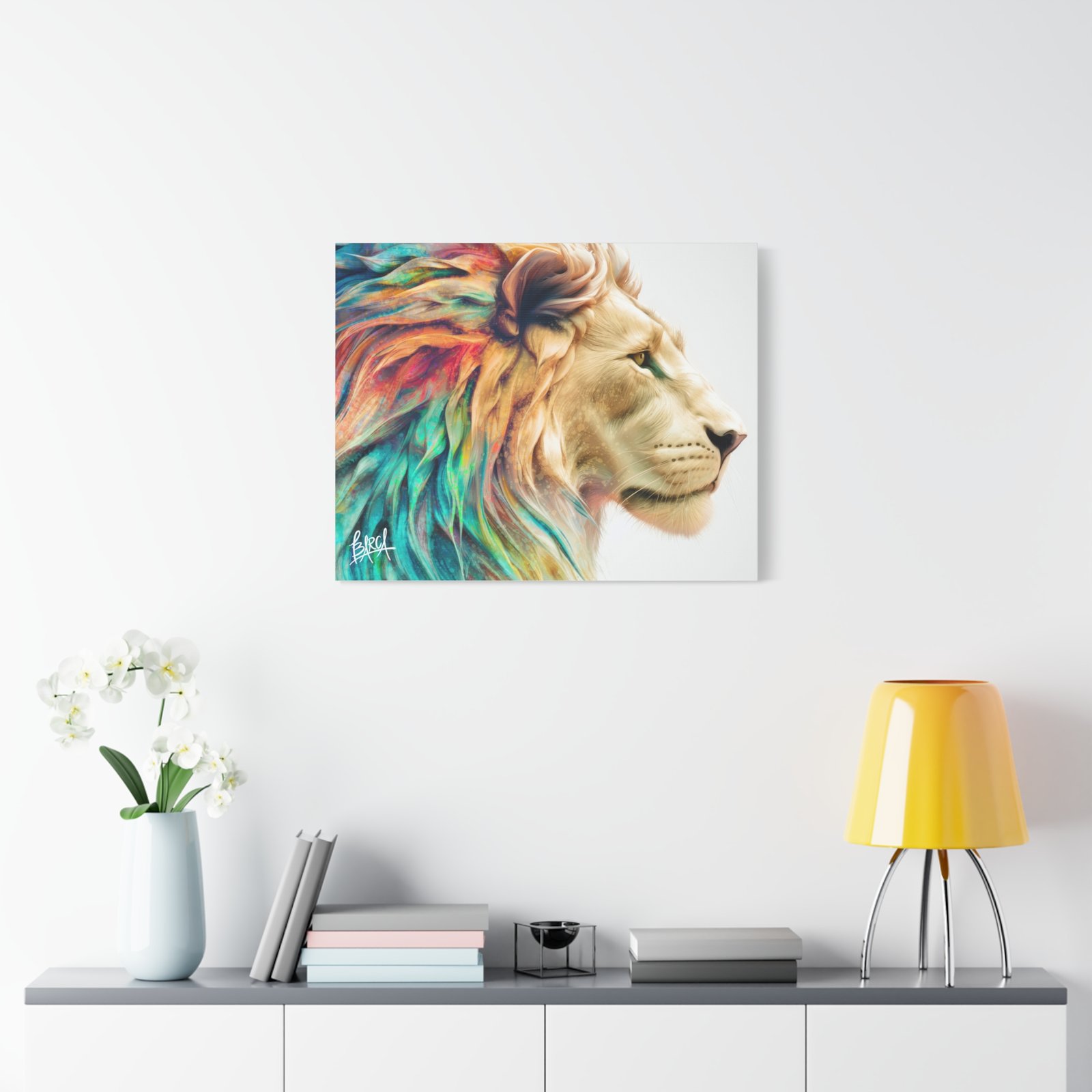 Animal Art Canvas - Vibrant Lion Canvas Wall Art, Colorful Stretched Canvas, Home Decor, Animal Art, Gift for Animal Lovers, Living Room Decoration - Image 35