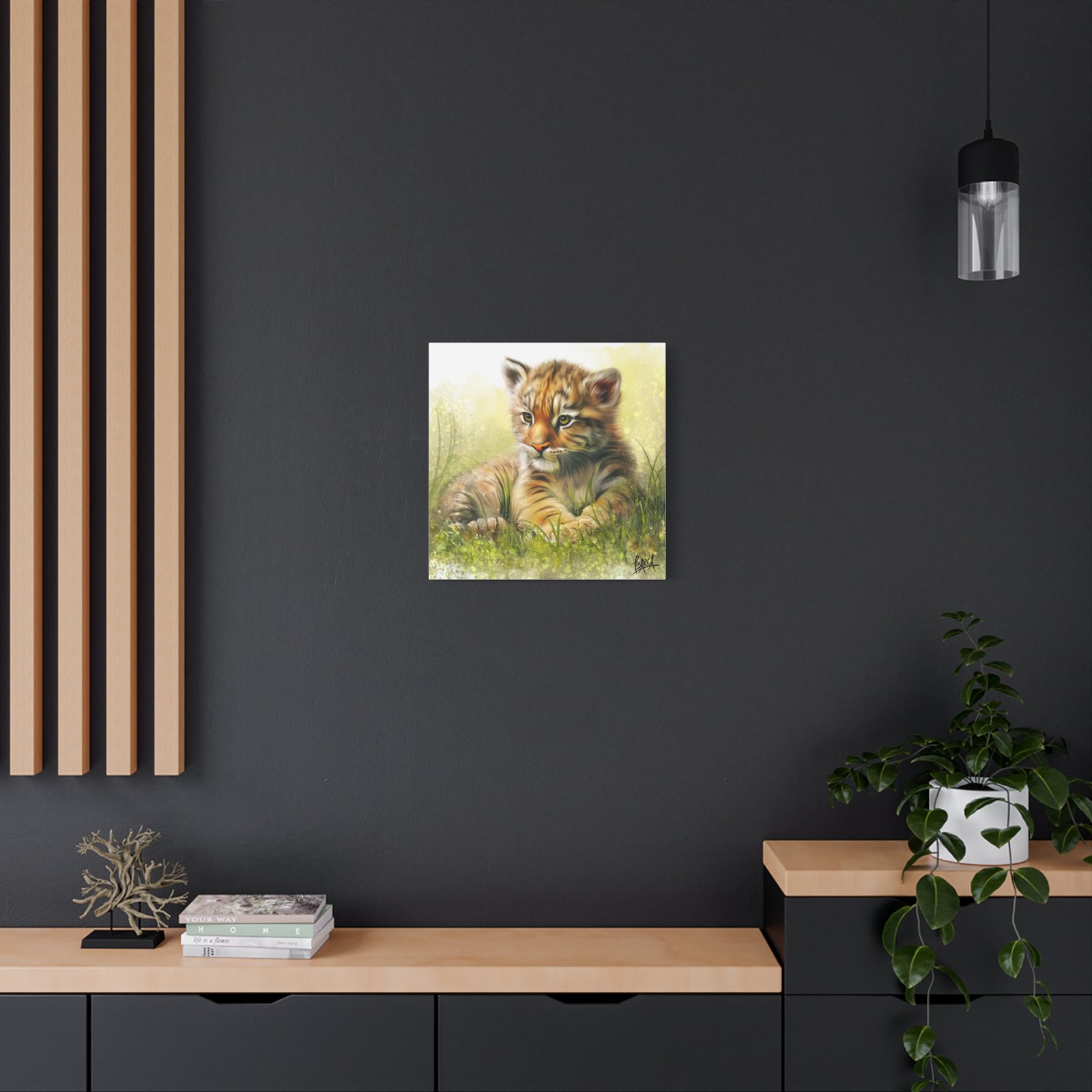 Animal Art Canvas - Tiger Cub Wall Art, Cute Animal Canvas Print for Nursery Decor, Baby Shower Gift, Wildlife Lover's Home Decor, Kid's Room Decoration - Image 24
