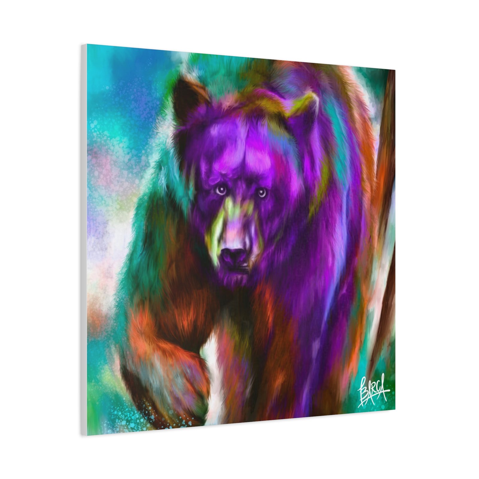 Animal Art Canvas - Portrait Vibrant Bear Canvas Art, Colorful Wall Decor, Animal Lover Gift, Colorful Home Decor, Wildlife Artwork, Unique Art Piece - Image 102