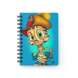 Cat-Tastic Art - Colorful Musketeer Cat Cartoon Spiral Journal, Sketchbook for Kids, Cute Notebook, Birthday Gift, Fun Diary for Creative Minds