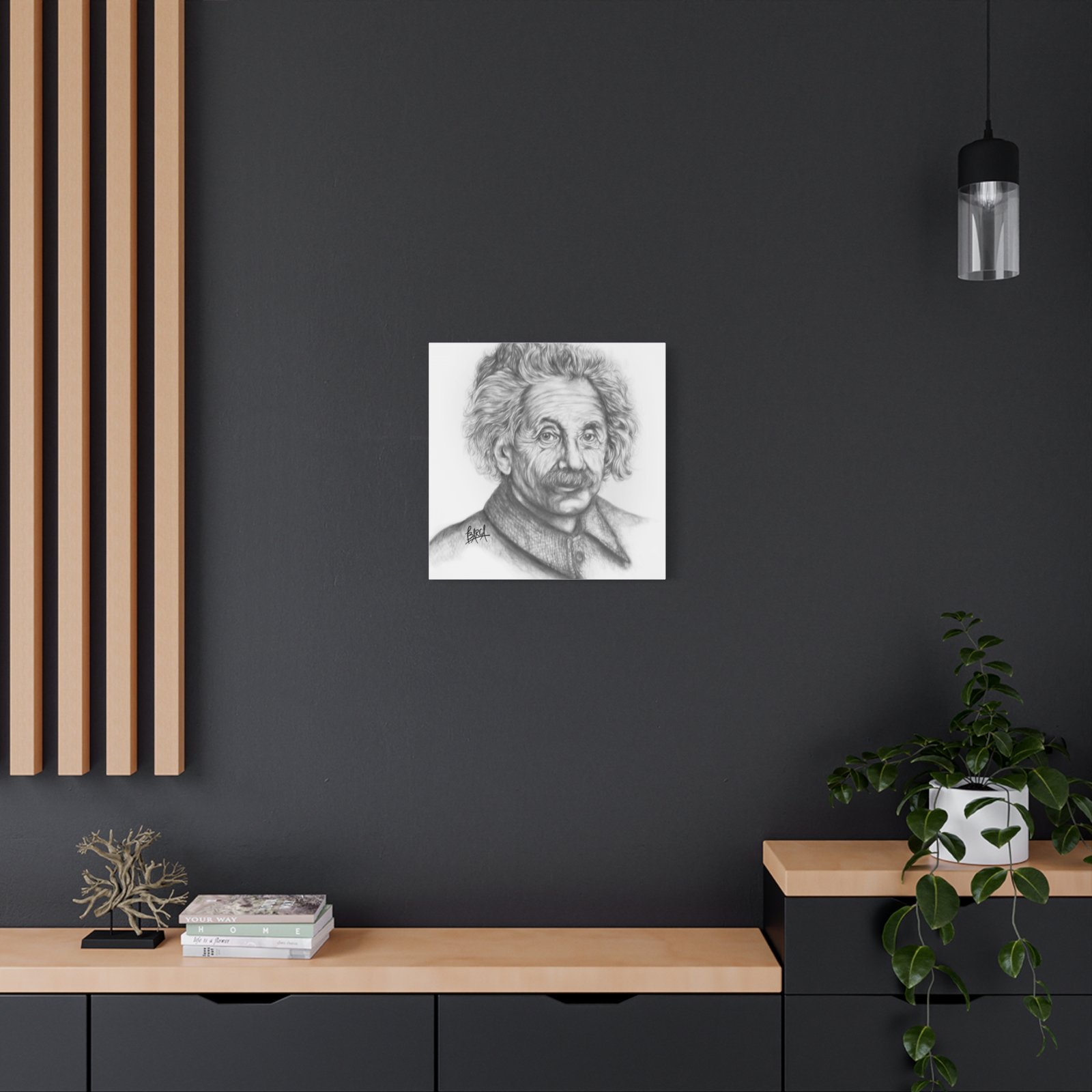 Graphite Pencil Sketch - Stylish Matte Canvas Print, Einstein Art Decor, Wall Art, Office Decor, Educational Gift, Art Lover Gift - Image 84