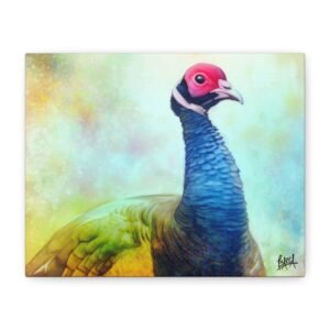 Animal Art Canvas - Colorful Peacock Art Canvas Print, Home Decor, Animal Lover Gift, Wall Art, Nature Lovers, Vibrant Canvas