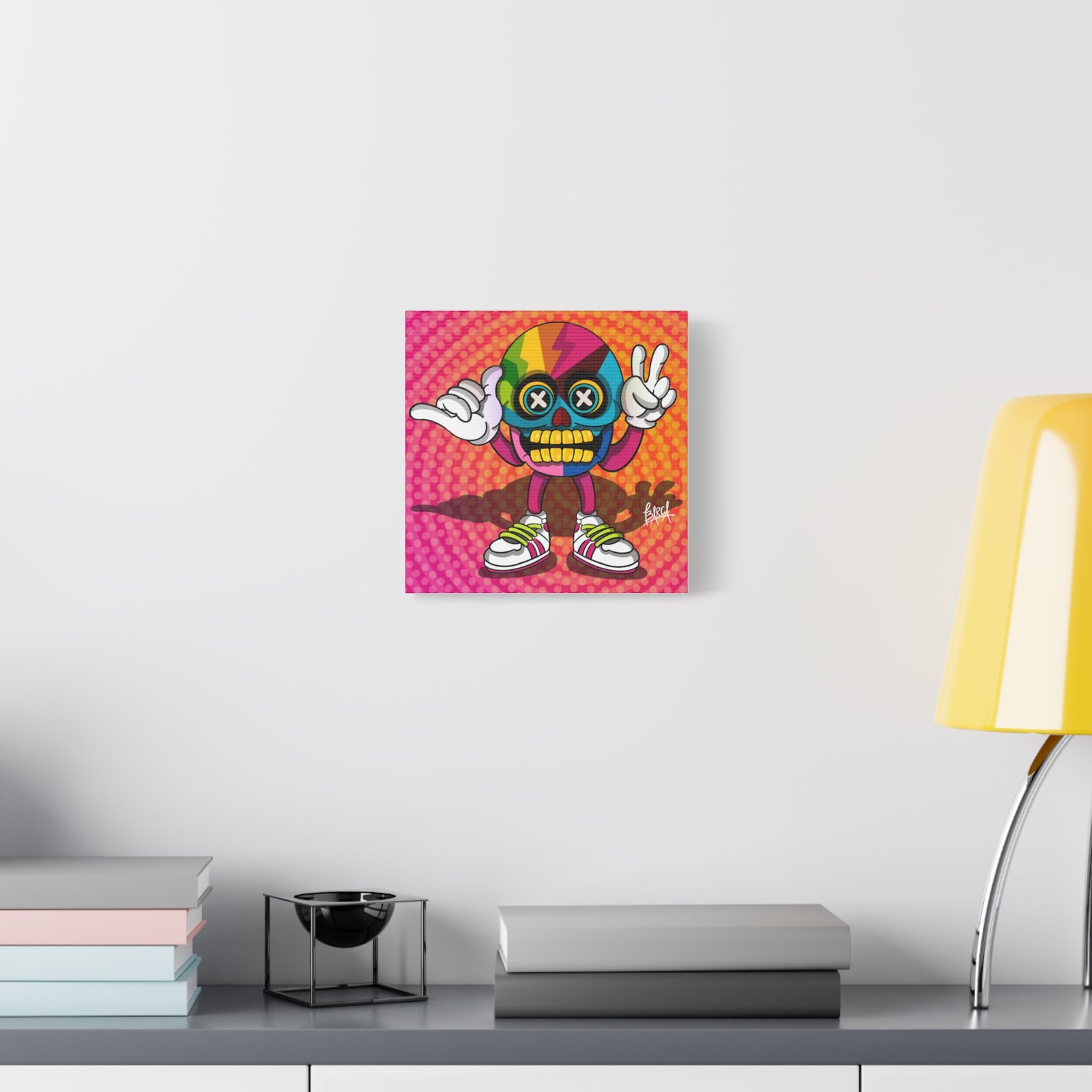 Other Art Portrait - Colorful Skull Canvas Art Print, Psychedelic Wall Decor, Unique Gift for Art Lovers, Vibrant Home Decor, Fun Room Accent - Image 47