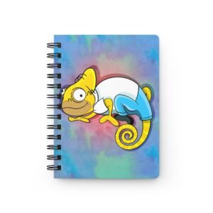 Chamo Pop Art - Colorful Chameleon Spiral Bound Homer Simpson Journal, Cute Notebook for Students, Gift for Teens, School Supplies, Art Journal