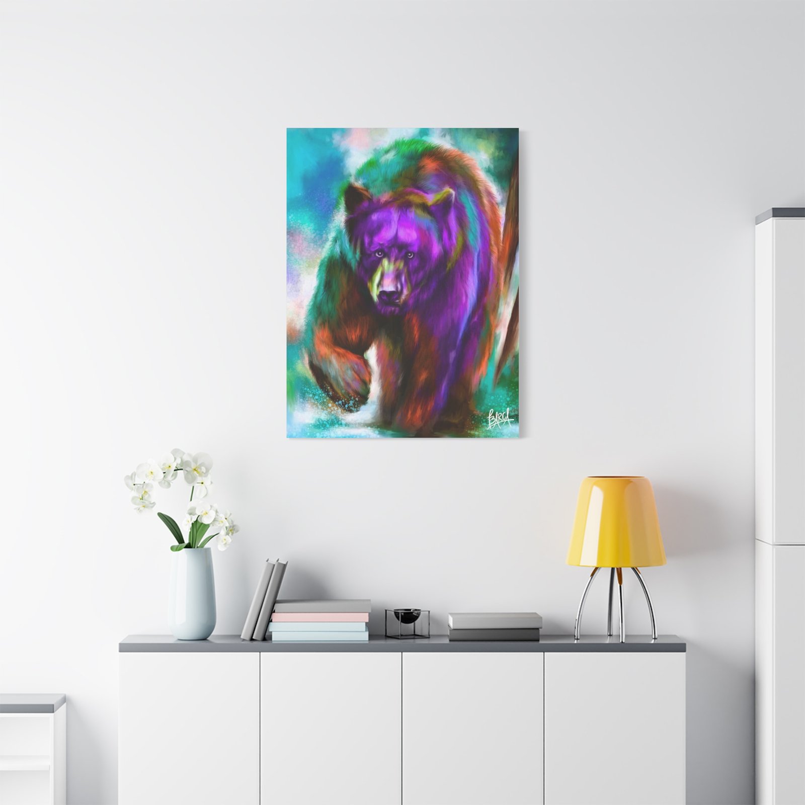 Animal Art Canvas - Portrait Vibrant Bear Canvas Art, Colorful Wall Decor, Animal Lover Gift, Colorful Home Decor, Wildlife Artwork, Unique Art Piece - Image 51