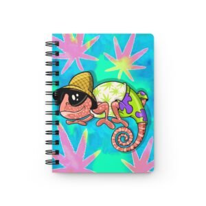 Chamo Pop Art - Vibrant Spiral Bound  Venice Beach Journal - Cute Chameleon Design, Perfect for Note-taking, Gifts, Summer Vibes, Traveler's Journal, Eco-friendly