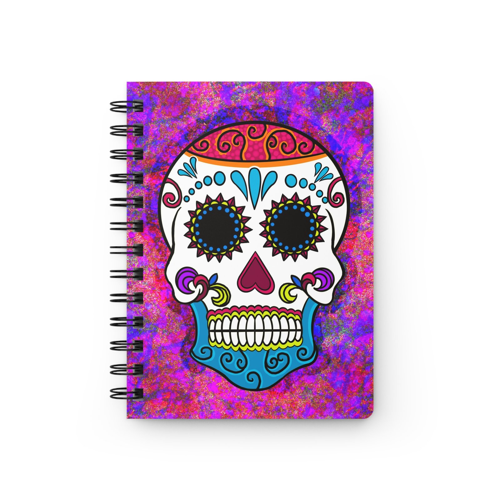 Others Art - Colorful Mexican Day of The Dead Skull Spiral Bound Journal | Day of the Dead Notebook, Creative Writing, Art Thoughts, Gift for Artists, Unique Journal