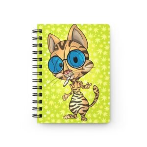 Cat-Tastic Art - Whimsical Hippy Weed Cat Journal - Cute Stationery for Cat Lovers, Gift for Writers, Notebook for School, Journal for Kids, Creative Sketchbook