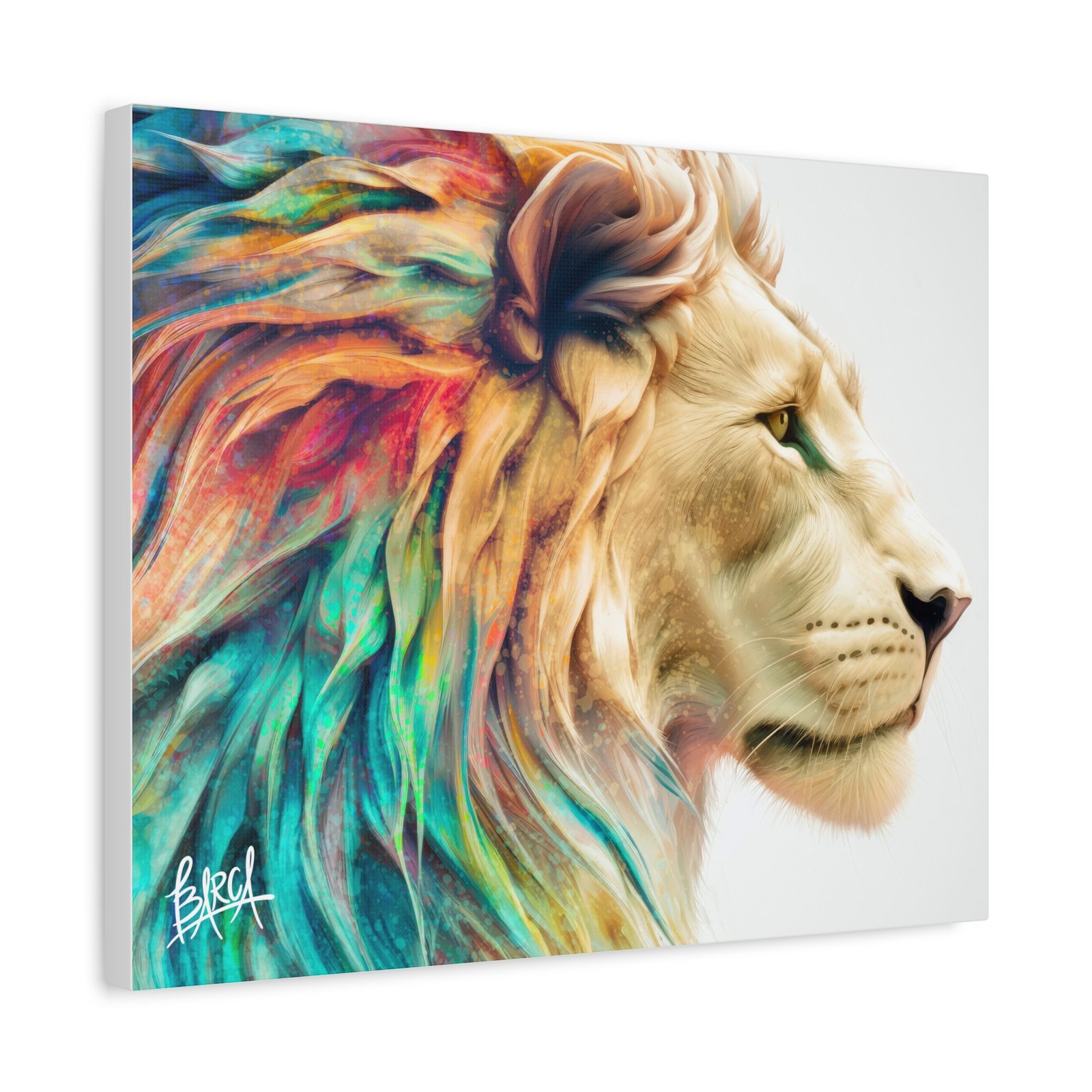 Animal Art Canvas - Vibrant Lion Canvas Wall Art, Colorful Stretched Canvas, Home Decor, Animal Art, Gift for Animal Lovers, Living Room Decoration - Image 18
