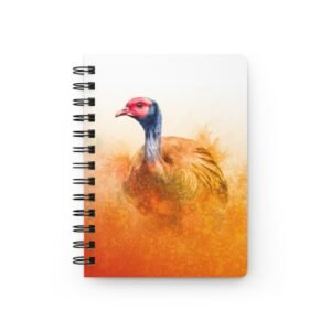 Animal Art Bird - Vibrant Turkey Spiral Bound Journal | Nature-Inspired Notepad, Sketchbook, Gift for Bird Lovers, Home Office Decor, Travel Diary