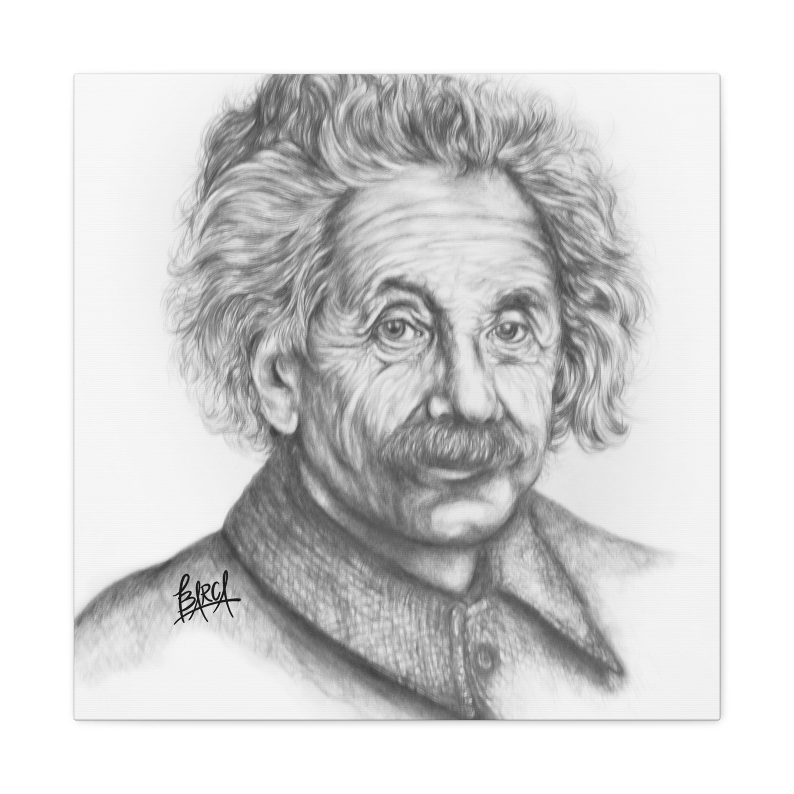 Graphite Pencil Sketch - Stylish Matte Canvas Print, Einstein Art Decor, Wall Art, Office Decor, Educational Gift, Art Lover Gift - Image 85