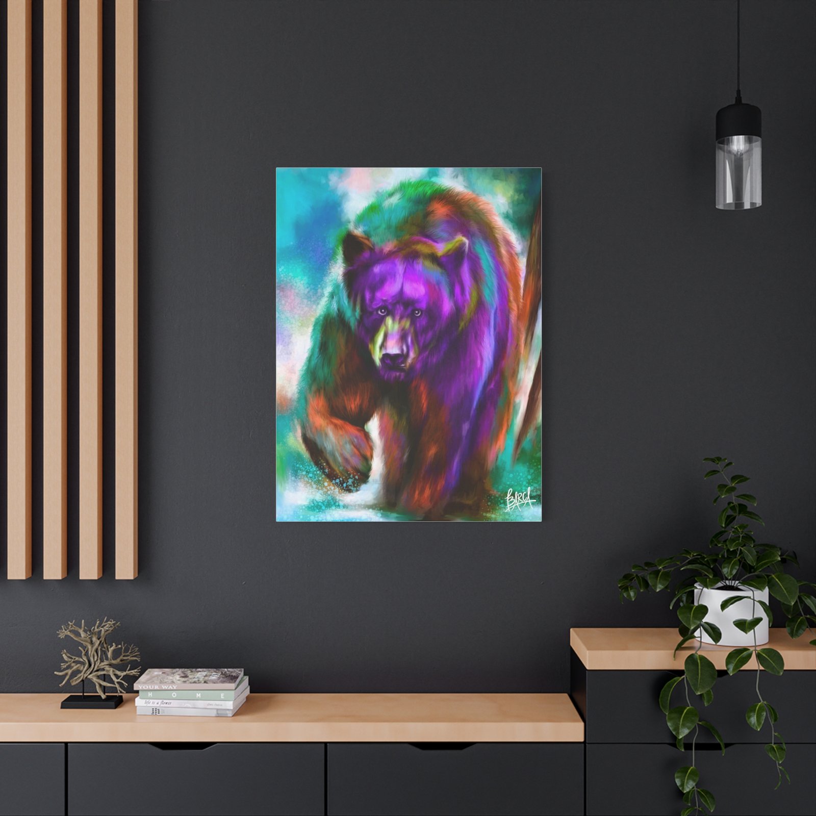 Animal Art Canvas - Portrait Vibrant Bear Canvas Art, Colorful Wall Decor, Animal Lover Gift, Colorful Home Decor, Wildlife Artwork, Unique Art Piece - Image 52