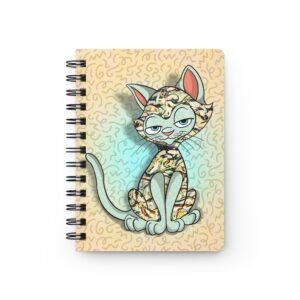 Sassy Cat Art - Whimsical Jackson Pollock Sassy Cat Design, Spiral Bound Journal Cute Cat Notebook, Illustrated Journal, Gift for Cat Lovers, Funny Journal for [...]
