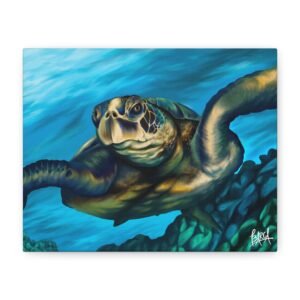 Animal Art Canvas - Sea Turtle Canvas Wall Art, Ocean Decor, Sea Life Decor, Nautical Home Decor, Marine Wildlife Artwork, Unique Gift Idea