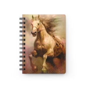 Animal Art Horse - Elegant Horse Spiral Bound Journal, Equestrian Gift, Writing Notebook, Nature Lover Journal, Art Journal, Inspirational Diary