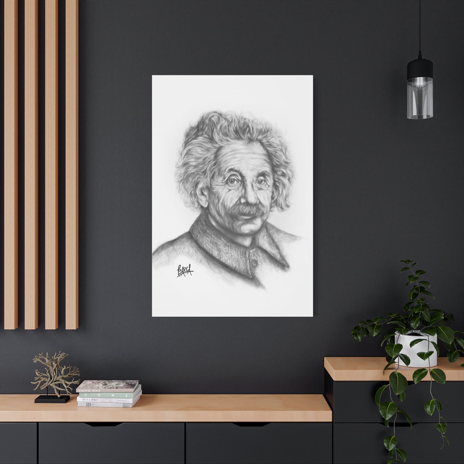 Graphite Pencil Sketch - Stylish Matte Canvas Print, Einstein Art Decor, Wall Art, Office Decor, Educational Gift, Art Lover Gift - Image 52