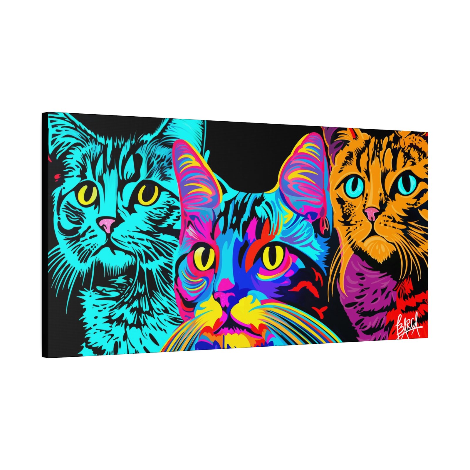 Animal Art Canvas - Vibrant Cat Canvas Print, Colorful Cat Wall Art, Home Decor for Cat Lovers, Pet Lover Gift, Colorful Cat Portraits - Image 66