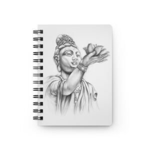 Graphite Pencil Art - Buddha Inspirational Spiral Bound Journal, Meditation Notebook, Spiritual Writing Journal, Mindfulness Gift, Art Sketchbook, [...]