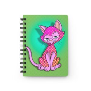 Sassy Cat Art - Pop Art Sassy Cat Spiral Bound Journal - Cute Kitty Notebook for Note-taking, Sketching, Journaling, Gifts, Pet Lovers