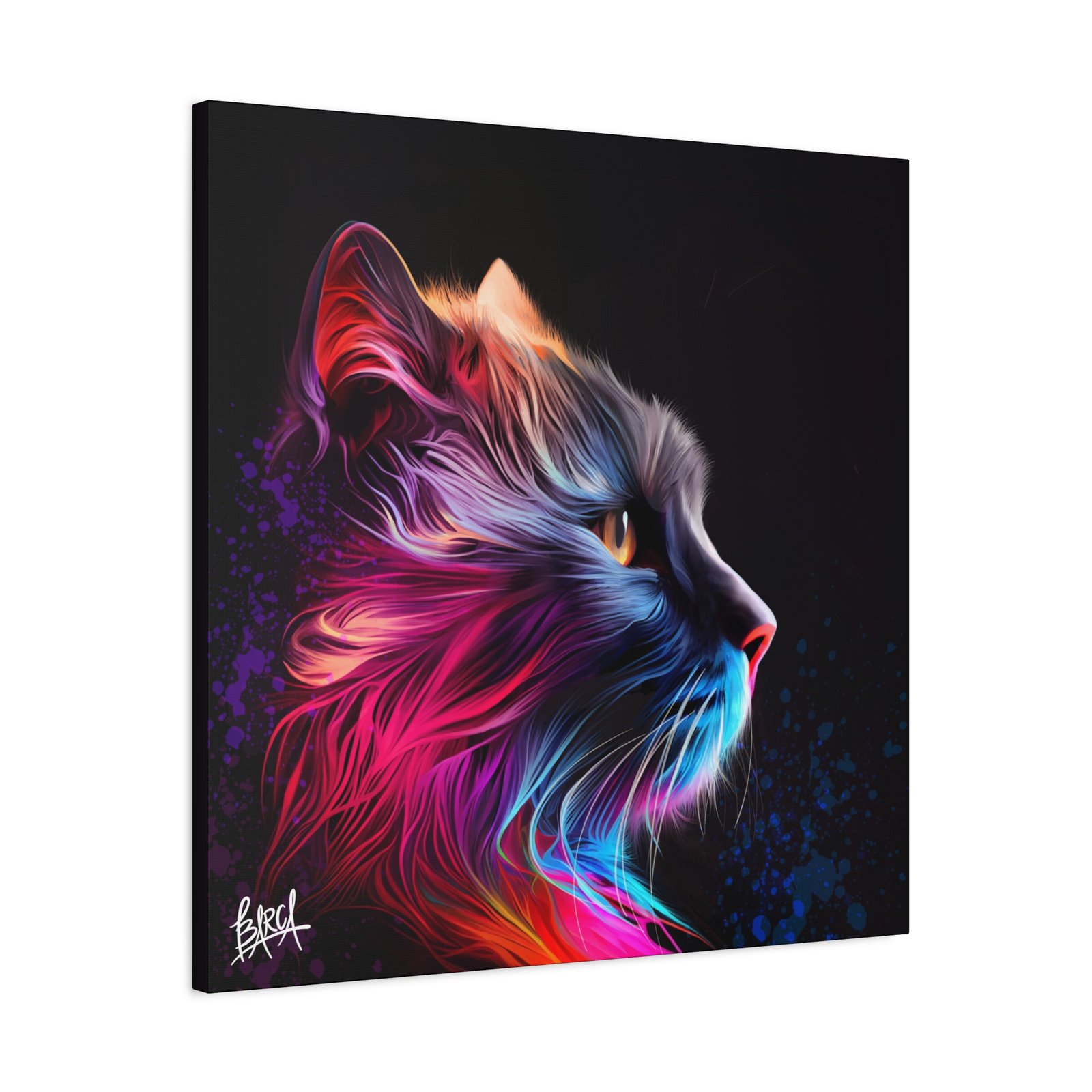 Animal Art Canvas - Vibrant Cat Wall Art Canvas, Colorful Pet Decor, Home Decoration, Gift for Cat Lovers, Feline Art Print, Animal Lover Gift - Image 30