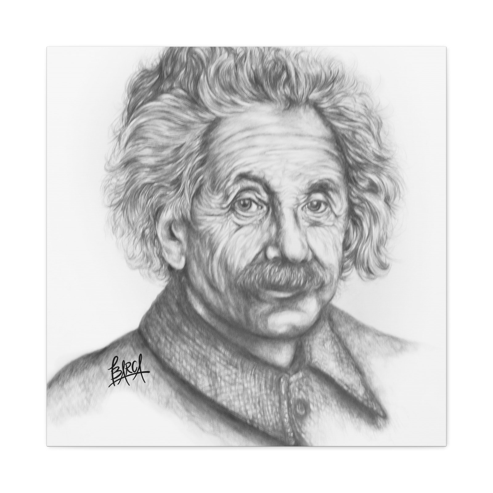 Graphite Pencil Sketch - Stylish Matte Canvas Print, Einstein Art Decor, Wall Art, Office Decor, Educational Gift, Art Lover Gift - Image 89