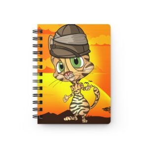 Cat-Tastic Art - Sunset Safari Cat Adventure Spiral Bound Journal, Cat Lover Notebook, Kids Journal, Travel Diary, Gift for Animal Lovers