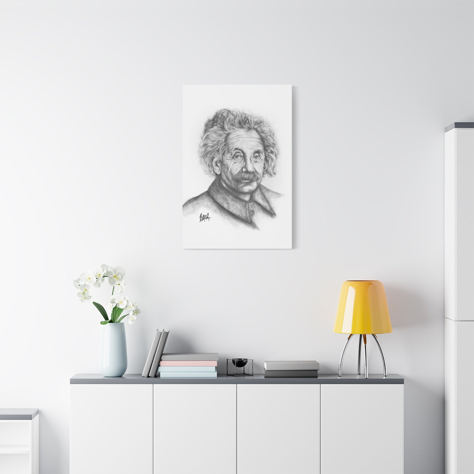 Graphite Pencil Sketch - Stylish Matte Canvas Print, Einstein Art Decor, Wall Art, Office Decor, Educational Gift, Art Lover Gift - Image 43