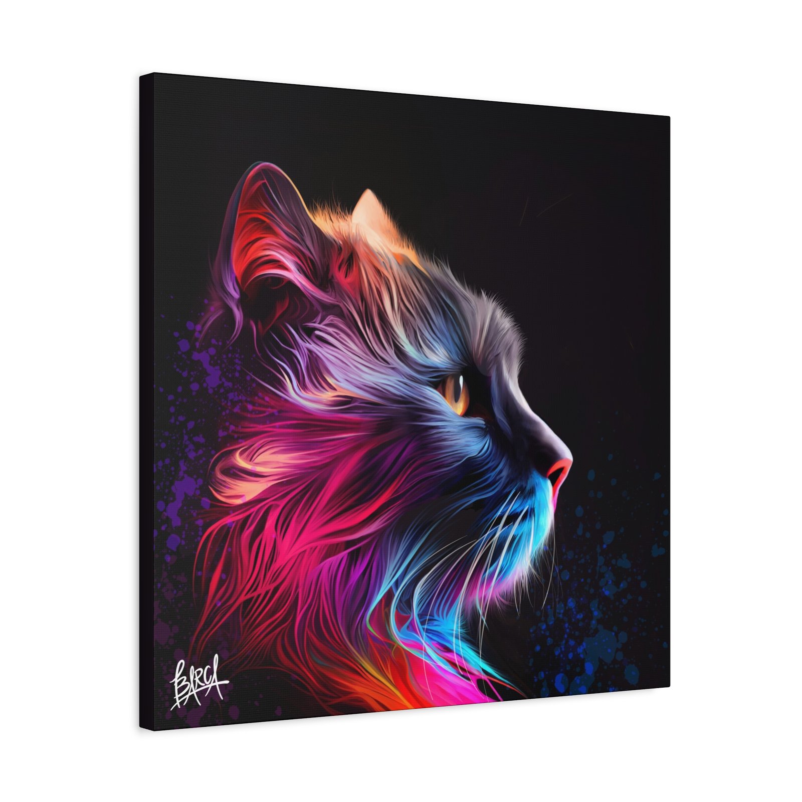 Animal Art Canvas - Vibrant Cat Wall Art Canvas, Colorful Pet Decor, Home Decoration, Gift for Cat Lovers, Feline Art Print, Animal Lover Gift - Image 26