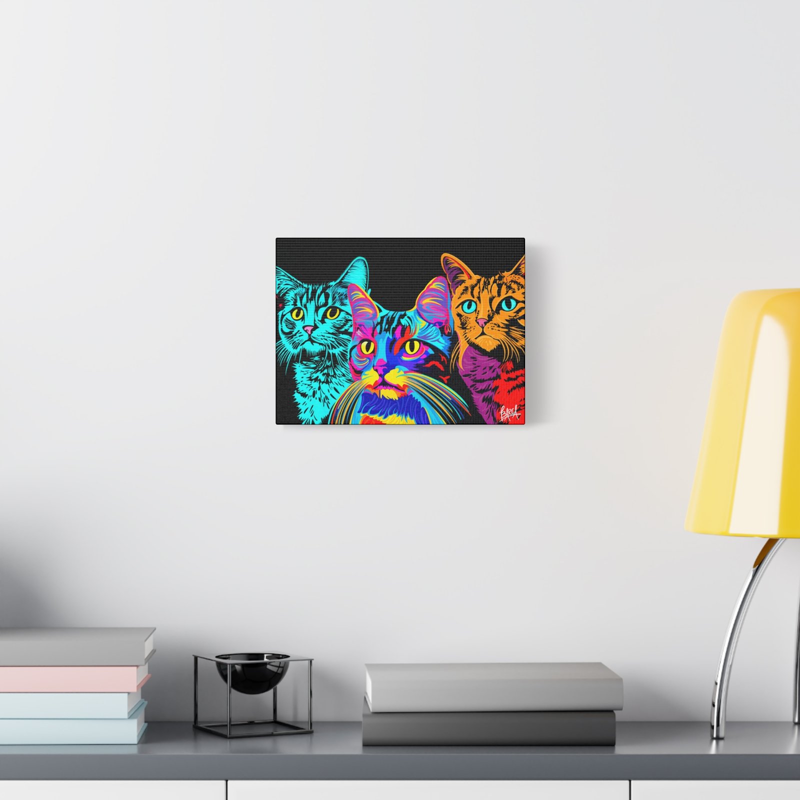 Animal Art Canvas - Vibrant Cat Canvas Print, Colorful Cat Wall Art, Home Decor for Cat Lovers, Pet Lover Gift, Colorful Cat Portraits - Image 7