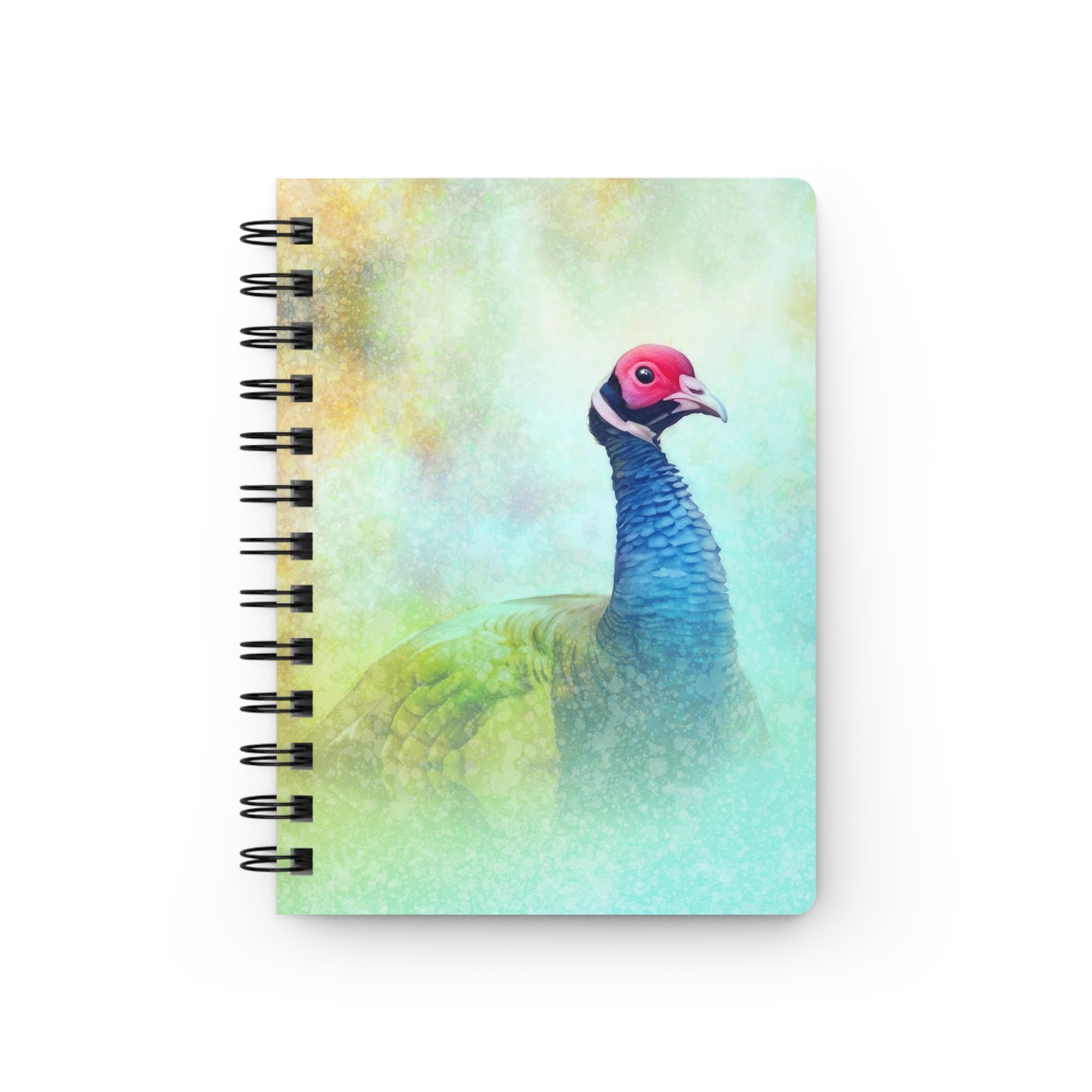 Animal Art Bird - Colorful Turkey Spiral Bound Journal with Bird Design, Ideal for Gift, Writing, Journaling, Nature Lovers, Art Inspired Note-taking