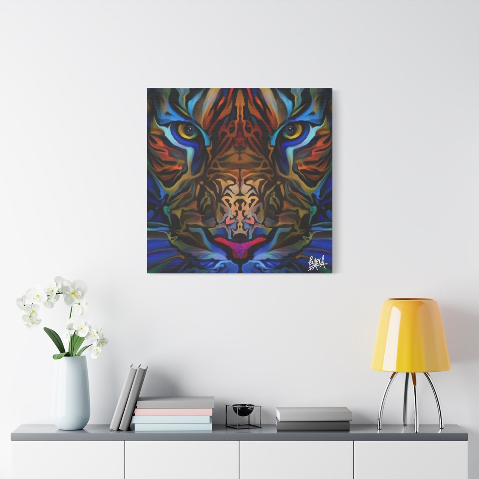Animal Art Canvas - Portrait Vibrant Tiger Canvas Wall Art, Colorful Animal Decor, Modern Home Aesthetic, Gift for Art Lovers, Unique Wildlife Artwork - Image 99