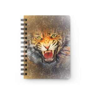 Animal Art Cat - Fierce Tiger Spiral Bound Journal, Personalized Notebook, Gift for Writers, Art Journal, Travel Diary, Unique Stationery