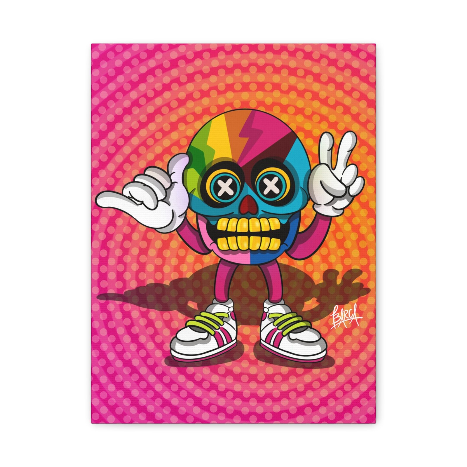 Other Art Portrait - Colorful Skull Canvas Art Print, Psychedelic Wall Decor, Unique Gift for Art Lovers, Vibrant Home Decor, Fun Room Accent - Image 9