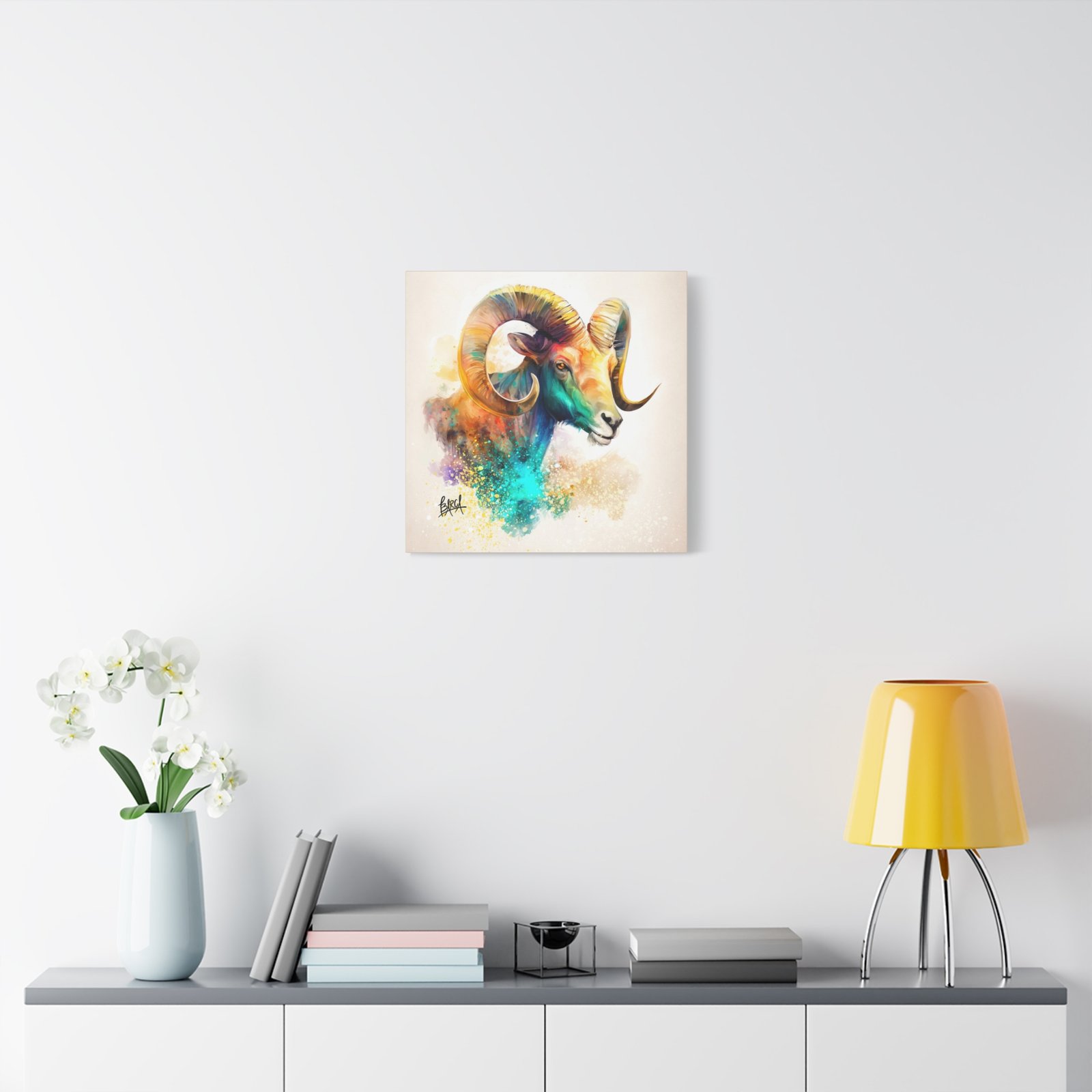 Animal Art - Aries Colorful Ram Canvas Art, Animal Wall Decor, Unique Home Decoration, Gift for Art Lovers, Goat Decor - Image 23