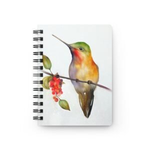 Animal Art Bird - Hummingbird Spiral Bound Journal | Nature-Inspired Gift, Perfect for Writing, Note-taking, Travel Diary, Eco-Friendly Journal