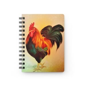 Animal Art Bird - Red Rooster Country Farm Painting Spiral Bound Journal