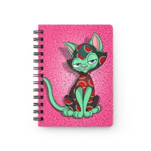 Sassy Cat Art - Colorful Watermelon Sassy Cat Spiral Bound Journal | Cute Kitty Notebook, Fun Gift for Cat Lovers, Stationery for Creatives, Perfect for Journaling