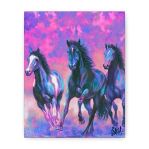 Animal Art Canvas - Portrait Vibrant Horse Art Canvas, Colorful Wall Decor, Equine Lover Gift, Fine Art Print, Home Decoration, Animal Themed Artwork