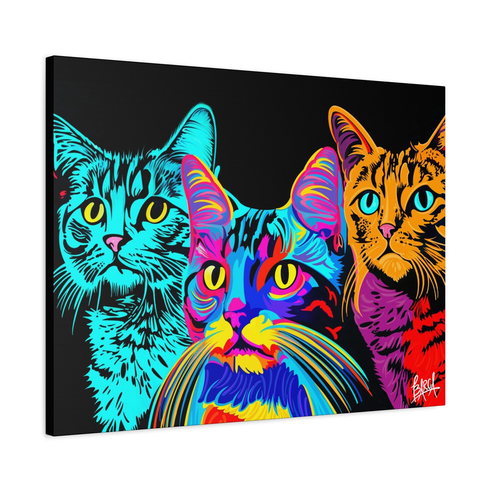 Animal Art Canvas - Vibrant Cat Canvas Print, Colorful Cat Wall Art, Home Decor for Cat Lovers, Pet Lover Gift, Colorful Cat Portraits - Image 54
