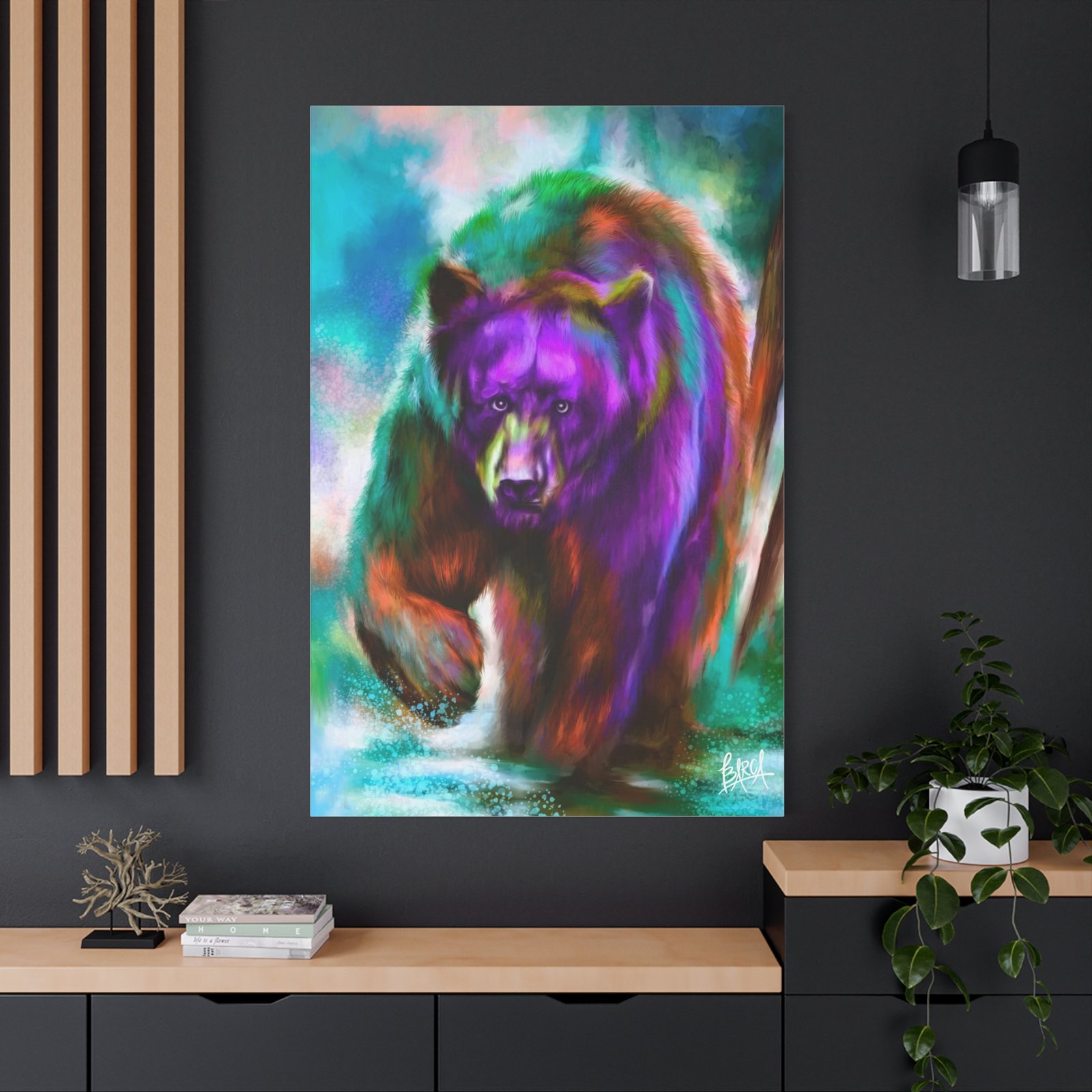 Animal Art Canvas - Portrait Vibrant Bear Canvas Art, Colorful Wall Decor, Animal Lover Gift, Colorful Home Decor, Wildlife Artwork, Unique Art Piece - Image 64