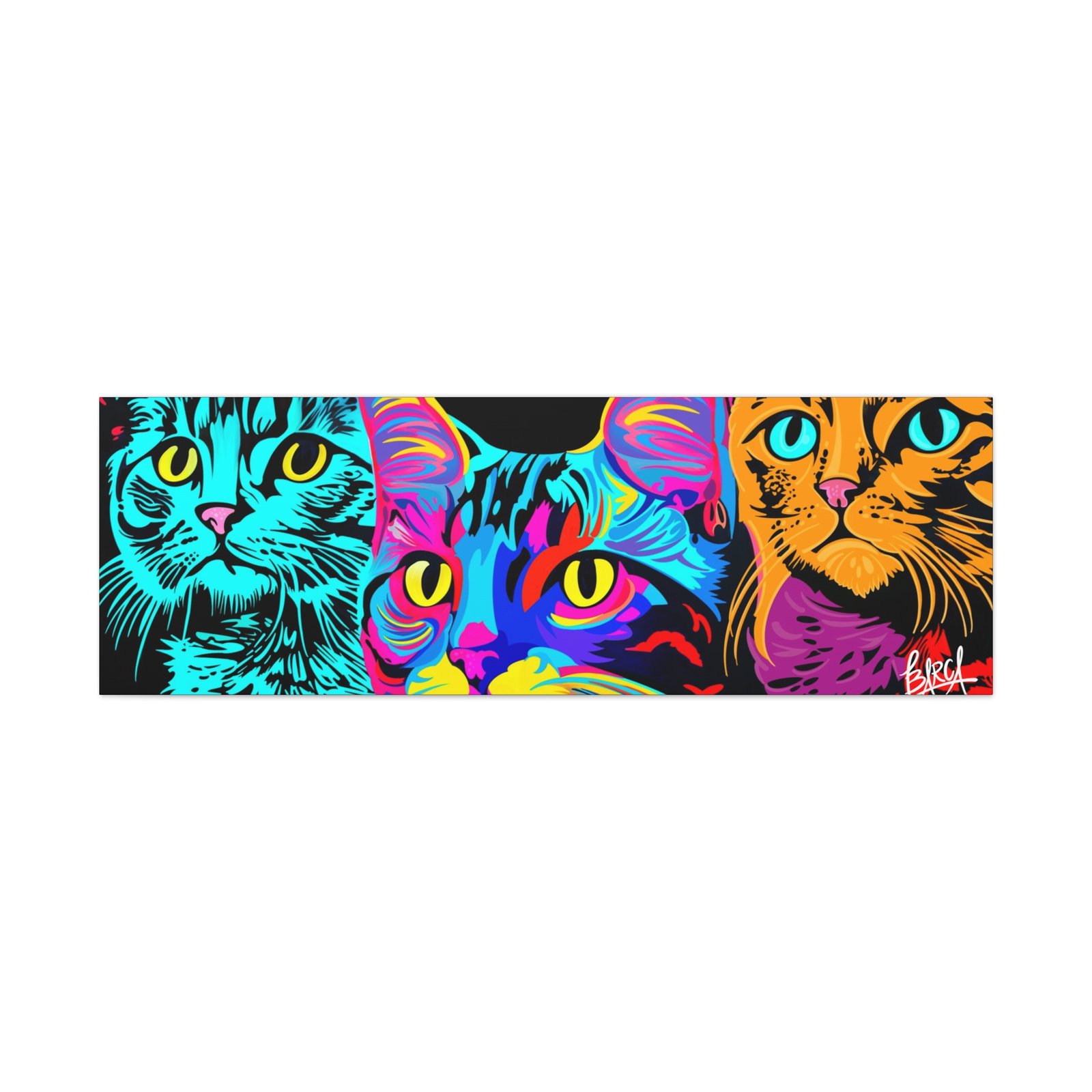 Animal Art Canvas - Vibrant Cat Canvas Print, Colorful Cat Wall Art, Home Decor for Cat Lovers, Pet Lover Gift, Colorful Cat Portraits - Image 89