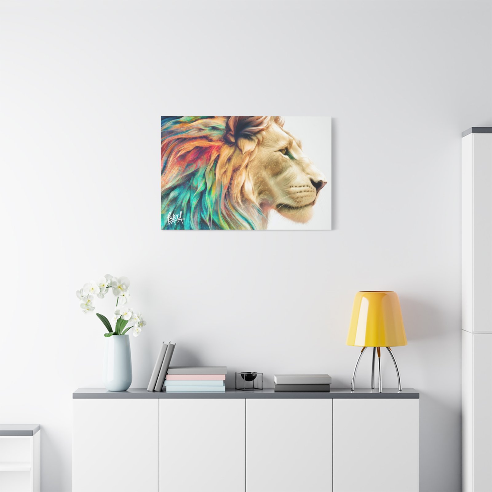 Animal Art Canvas - Vibrant Lion Canvas Wall Art, Colorful Stretched Canvas, Home Decor, Animal Art, Gift for Animal Lovers, Living Room Decoration - Image 43