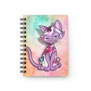 Sassy Cat Art - Colorful Watercolor Sassy Cat Spiral Bound Journal, Cute Cat Notebook, Art Diary, Gift for Cat Lovers, Creative Writing Journal, Notebook with [...]