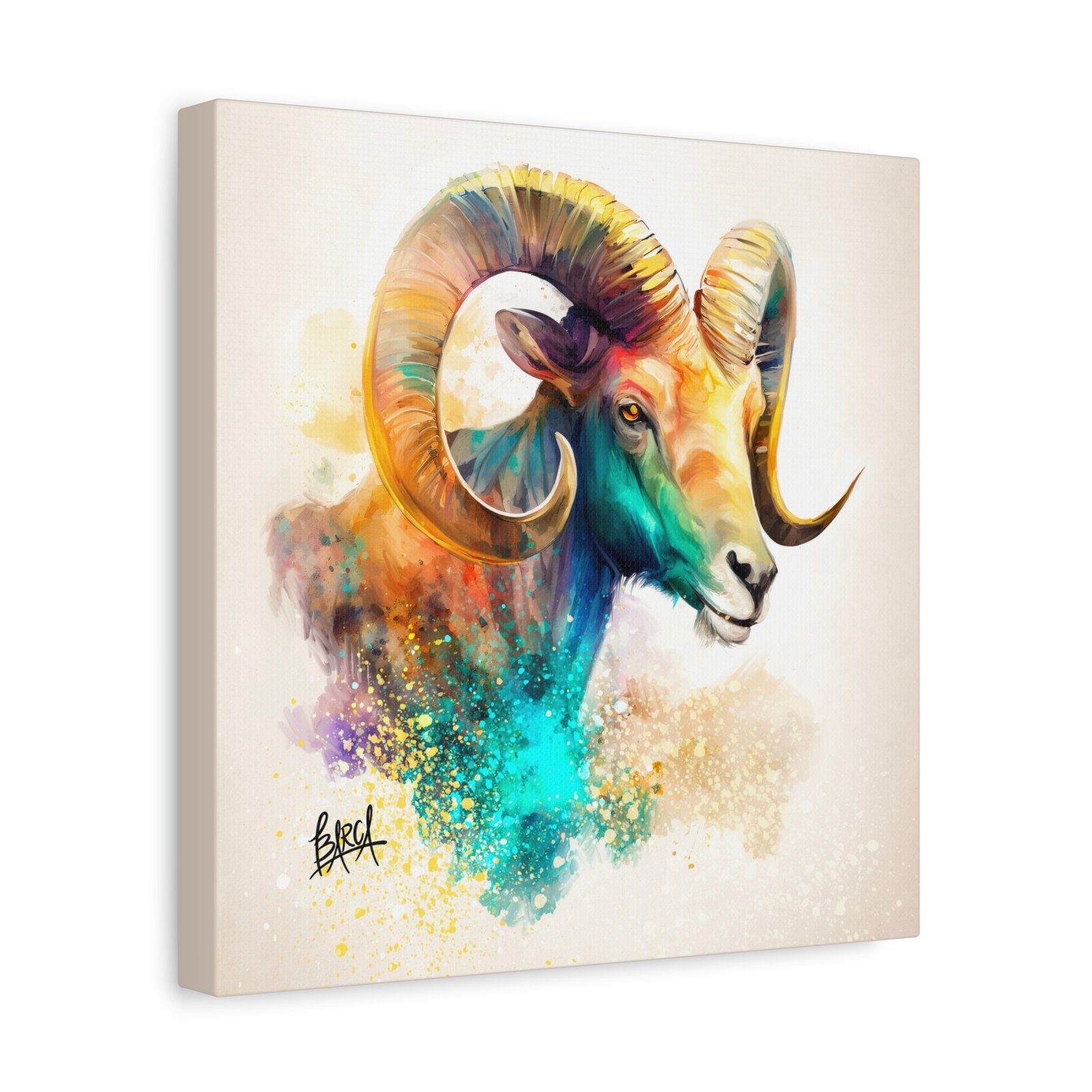 Animal Art - Aries Colorful Ram Canvas Art, Animal Wall Decor, Unique Home Decoration, Gift for Art Lovers, Goat Decor - Image 10