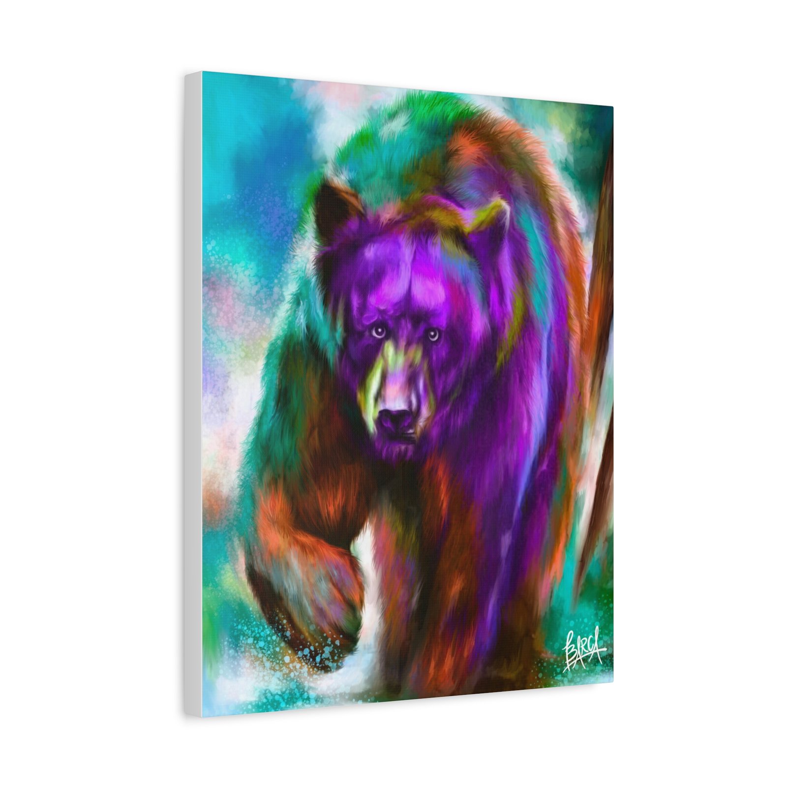 Animal Art Canvas - Portrait Vibrant Bear Canvas Art, Colorful Wall Decor, Animal Lover Gift, Colorful Home Decor, Wildlife Artwork, Unique Art Piece - Image 18