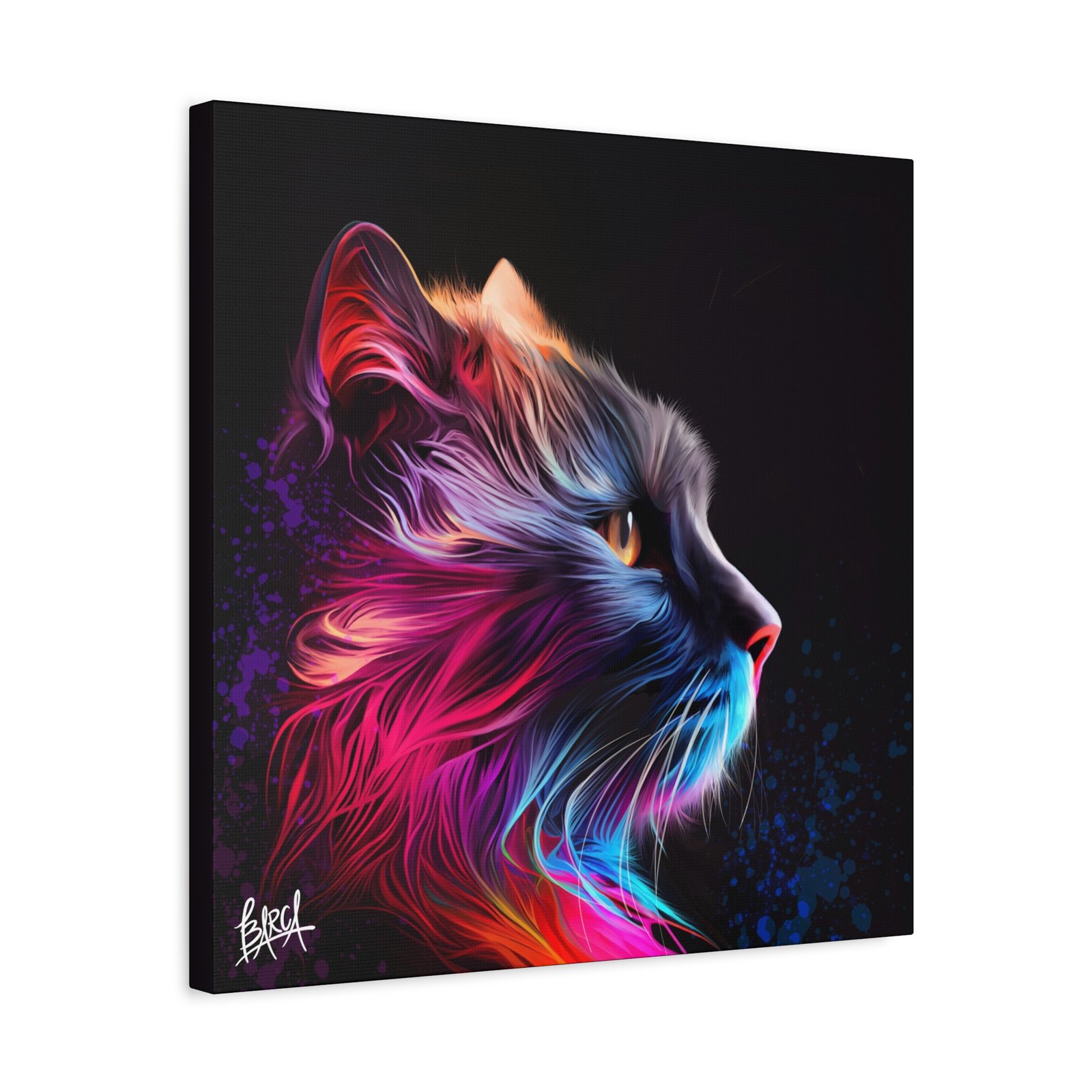 Animal Art Canvas - Vibrant Cat Wall Art Canvas, Colorful Pet Decor, Home Decoration, Gift for Cat Lovers, Feline Art Print, Animal Lover Gift - Image 22